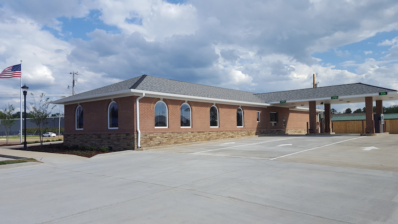 Concrete Masonry Products Used in New Bank Construction - Bank of Vernon - Caledonia Branch Drive Thru